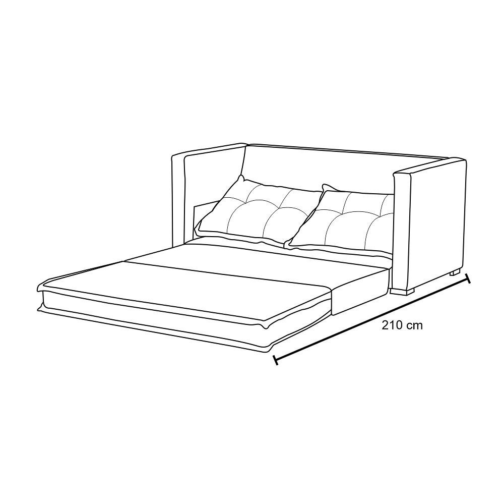 Sofá Cama Casal Articulável 2 Lugares Londres Suede Cinza Escuro - D'Monegatto