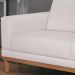 Sofa 3 Lugares 180 cm Crons Linho Bege Vazzano