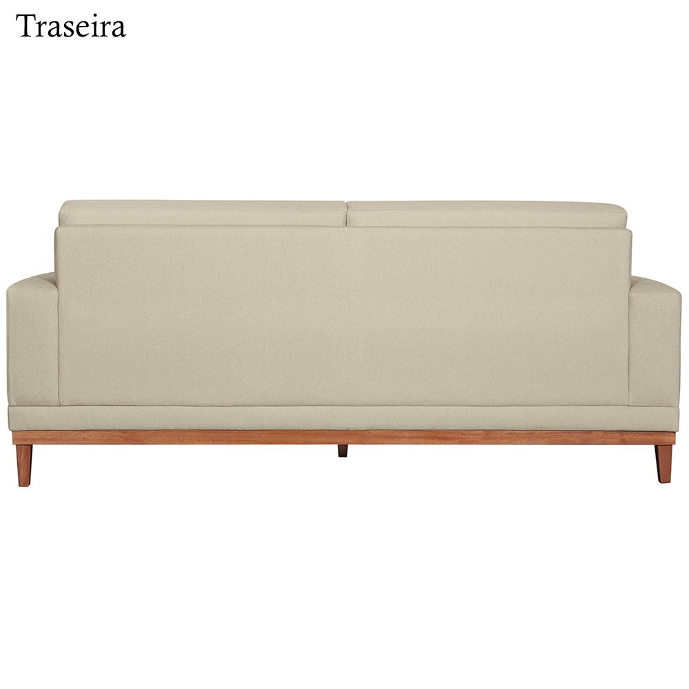 Sofa 3 Lugares 180 cm Crons Linho Cru Vazzano