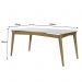 Mesa Sala Jantar Rubi 180x90cm com Pés de Madeira Maciça Imbuia/Branco Off
