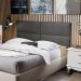 Painel Estofado Para Cama Casal Seleta 140 cm Cinza
