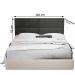 Painel Estofado Para Cama Casal Seleta 140 cm Cinza