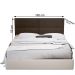 Painel Estofado Para Cama King Seleta 195 cm Marrom