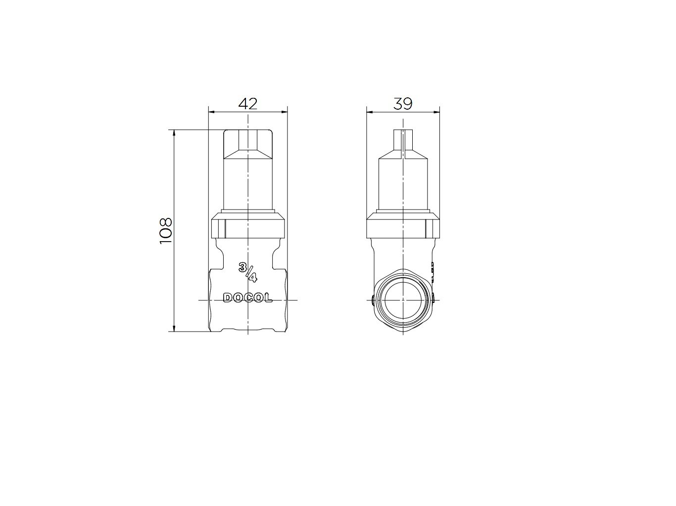 Base para Registro de Gaveta DN20 3/4 - Docol
