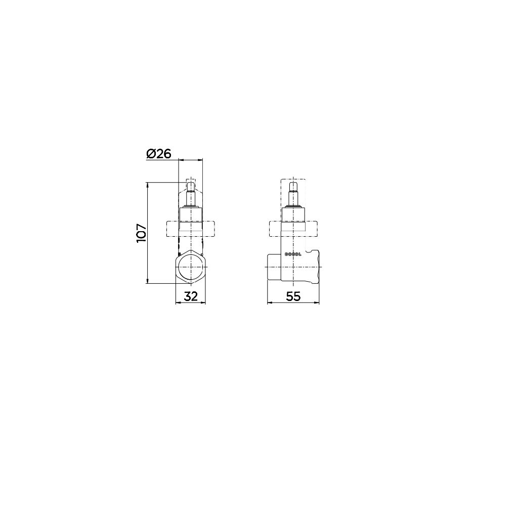 Base para Registro de Pressão DN20 3/4 - Docol