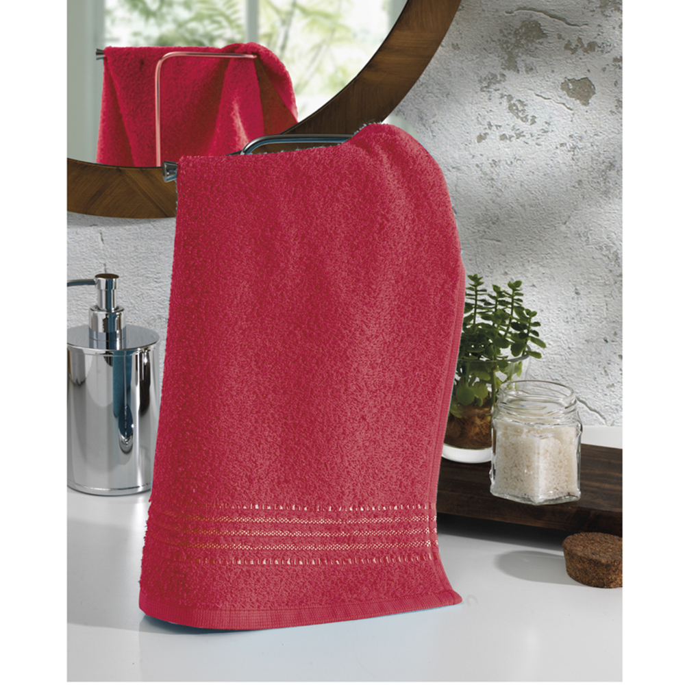 Kit Toalha de Lavabo Felpudo Liso Prisma Cereja 4 peças Dohler