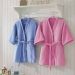 Roupão infantil Velour Liso Dohler - GG Azul
