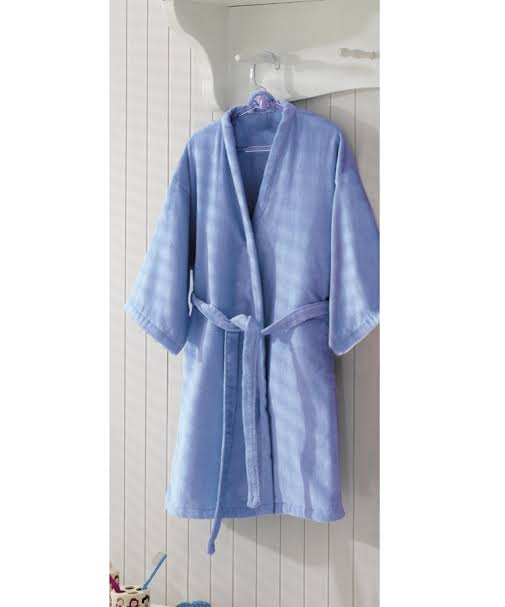Roupão infantil Velour Liso Dohler - P Azul