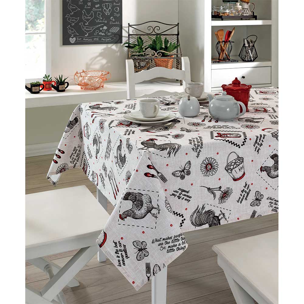 Toalha de Mesa Retangular 6 Lugares Clean Athenas Evelise Dohler