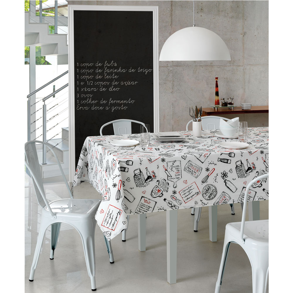 Toalha de Mesa Retangular 8 Lugares Clean Athenas Ellen
