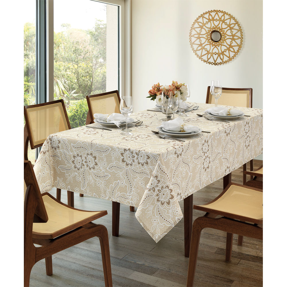 Toalha de Mesa Retangular 8 Lugares Clean Athenas Eloah