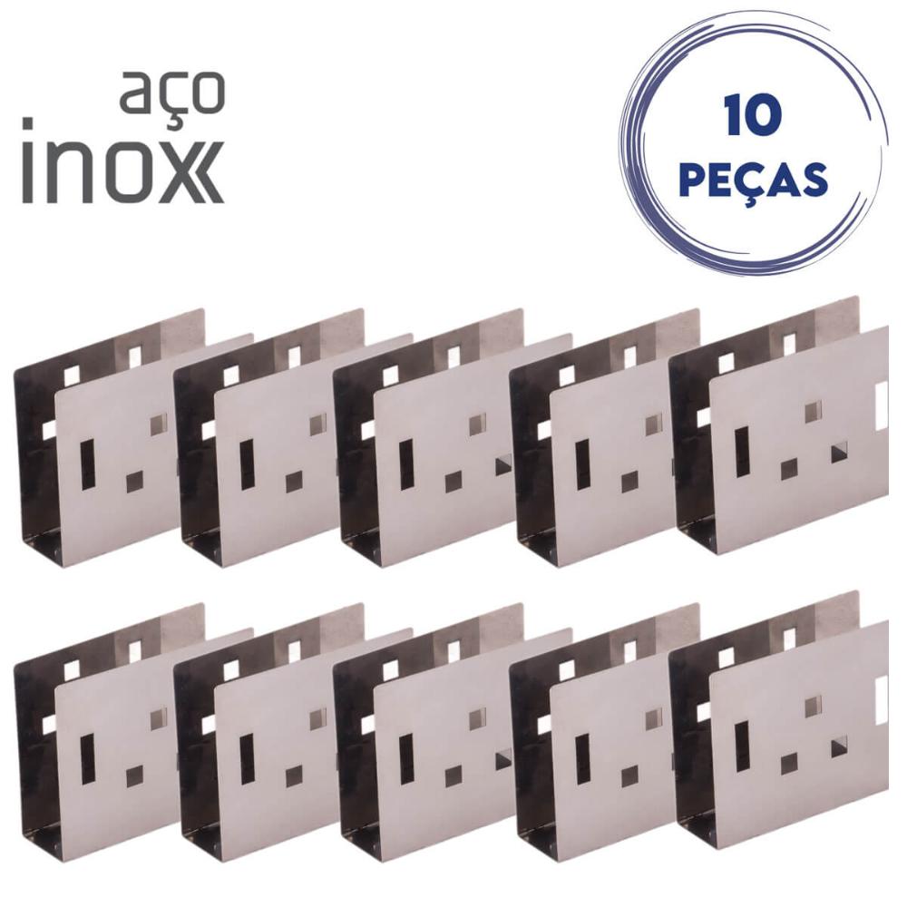 10 Porta Sachês e 10 Porta Guardanapos de Mesa Inox Restaurante Café Lancheria