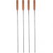 4 Espetos Kort Simples para Churrasco de Aço Inox e Madeira 85cm Domama