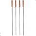 4 Espetos Simples para Churrasco Domama com Lâmina em Aço Inox e Cabo de Madeira 85cm