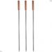Kit 3 Espetos Simples para Churrasco Domama com Lâmina em Aço Inox e Cabo de Madeira 85cm