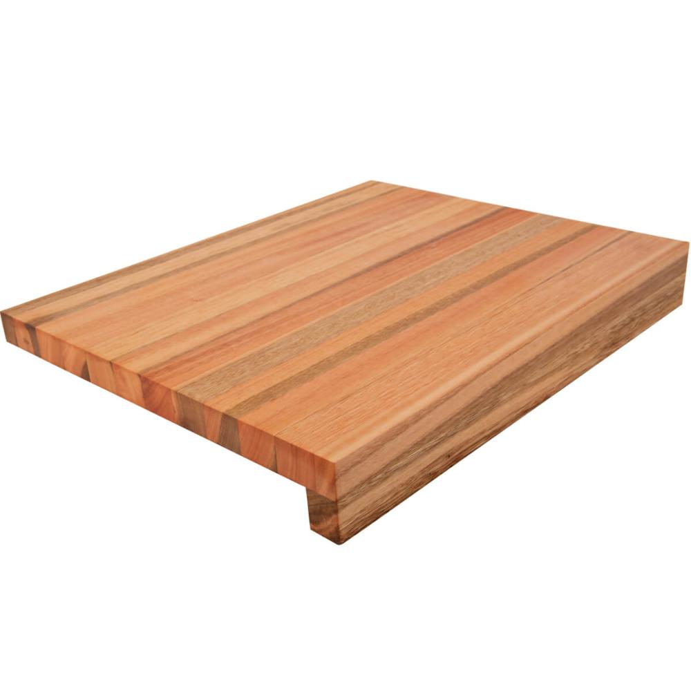 Tábua de Corte em L 50x40cm Madeira Grande Bancada de Cozinh