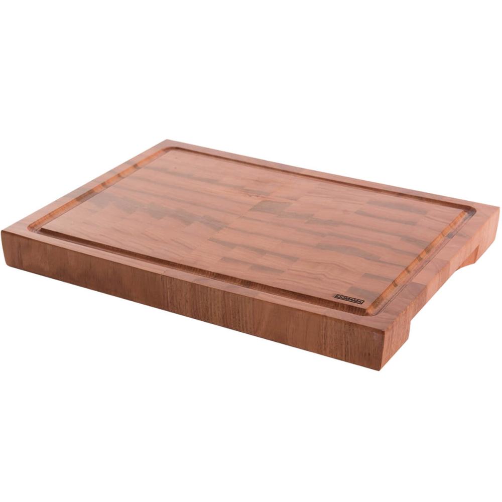 Tábua de Madeira para Churrasco 40x30x4cm Prancha de Corte I