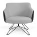 Kit 02 Poltronas Decorativas Jade Base Fixa Orby C-315 Corano Tressê Linho Cinza Claro - Domi