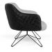 Kit 02 Poltronas Decorativas Jade Base Fixa Orby C-315 Corano Tressê Linho Cinza Claro - Domi