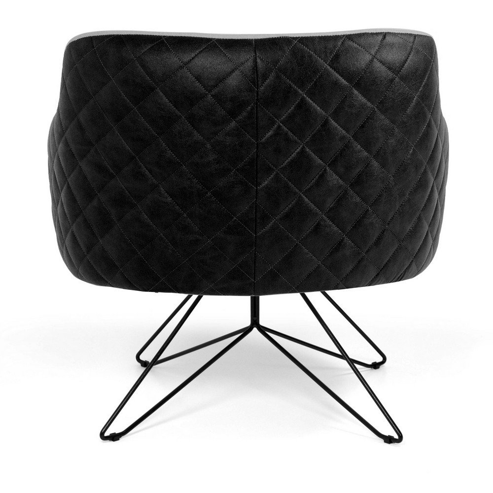 Kit 02 Poltronas Decorativas Jade Base Fixa Orby C-315 Corano Tressê Linho Cinza Claro - Domi