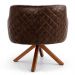 Kit 02 Poltronas Decorativas Jade Base Giromad Corano B-10 Tressê Linho Bege - Domi
