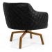 Kit 02 Poltronas Decorativas Jade Base Ka Giratória C-315 Corano Tressê Linho Cinza Claro - Domi