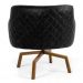 Kit 02 Poltronas Decorativas Jade Base Ka Giratória C-416 Corano Tressê Linho Cinza Escuro - Domi