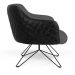 Kit 02 Poltronas Decorativas Jade Base Orby Fixa C-416 Corano Tressê Linho Cinza Escuro - Domi