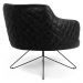 Kit 02 Poltronas Decorativas Jade Base Orby Fixa C-416 Corano Tressê Linho Cinza Escuro - Domi