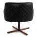 Kit 02 Poltronas Decorativas Jade Base Xis Giratória C-416 Corano Tressê Linho Cinza Escuro - Domi
