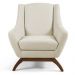 Kit 02 Poltronas Decorativas Juliet Base de Madeira B-309 Veludo Bege - Domi
