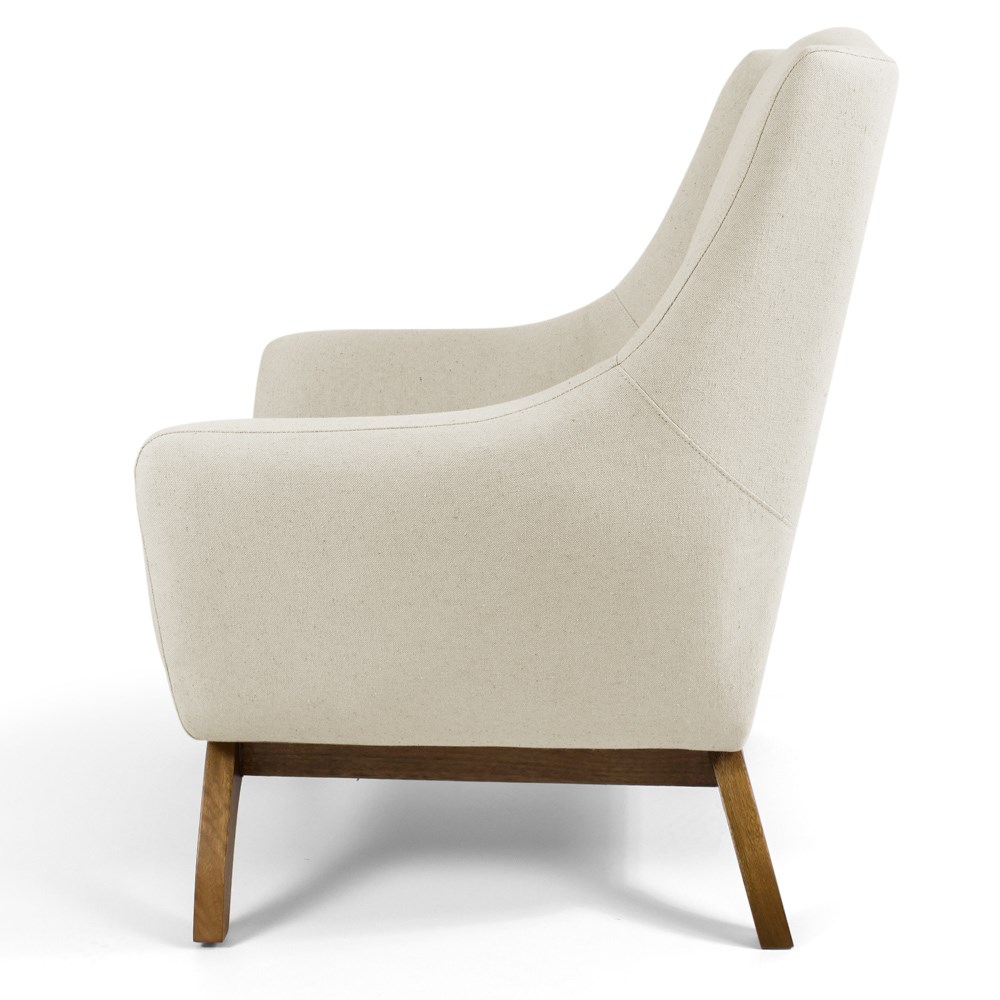 Kit 02 Poltronas Decorativas Juliet Base de Madeira B-309 Veludo Bege - Domi