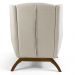 Kit 02 Poltronas Decorativas Juliet Base de Madeira B-370 Linho Bege Cru - Domi