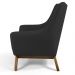 Kit 02 Poltronas Decorativas Juliet Base de Madeira C-465 Linho Chumbo - Domi