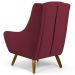 Kit 02 Poltronas Decorativas Juliet Pés de Madeira B-278 Veludo Marsala - Domi