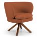 Kit 02 Poltronas Decorativas Melissa Base Giromad Giratória B-262 Veludo Telha - Domi