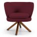 Kit 02 Poltronas Decorativas Melissa Base Giromad Giratória B-278 Veludo Marsala - Domi