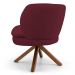 Kit 02 Poltronas Decorativas Melissa Base Giromad Giratória B-278 Veludo Marsala - Domi