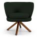 Kit 02 Poltronas Decorativas Melissa Base Giromad Giratória B-303 Veludo Verde Musgo - Domi