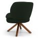 Kit 02 Poltronas Decorativas Melissa Base Giromad Giratória B-303 Veludo Verde Musgo - Domi
