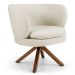 Kit 02 Poltronas Decorativas Melissa Base Giromad Giratória B-309 Veludo Bege - Domi
