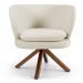 Kit 02 Poltronas Decorativas Melissa Base Giromad Giratória B-309 Veludo Bege - Domi