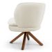 Kit 02 Poltronas Decorativas Melissa Base Giromad Giratória B-309 Veludo Bege - Domi