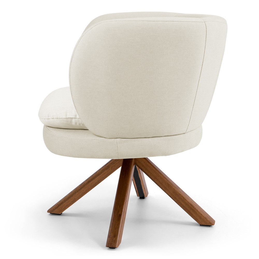 Kit 02 Poltronas Decorativas Melissa Base Giromad Giratória B-309 Veludo Bege - Domi