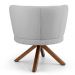 Kit 02 Poltronas Decorativas Melissa Base Giromad Giratória C-315 Linho Cinza Claro - Domi