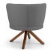 Kit 02 Poltronas Decorativas Melissa Base Giromad Giratória C-416 Linho Cinza Escuro - Domi