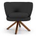 Kit 02 Poltronas Decorativas Melissa Base Giromad Giratória C-465 Linho Chumbo - Domi
