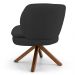 Kit 02 Poltronas Decorativas Melissa Base Giromad Giratória C-465 Linho Chumbo - Domi