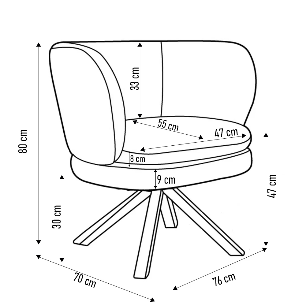 Kit 02 Poltronas Decorativas Melissa Base Giromad Giratória C-465 Linho Chumbo - Domi