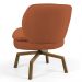 Kit 02 Poltronas Decorativas Melissa Base Ka Giratória Castanho B-262 Veludo Telha - Domi